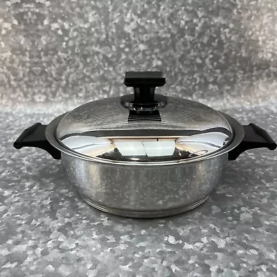 Vintage Renaware 2 Qt 8.5” Stock Pot Pan Lid Cookware Stainless Steel USA Rena • $34.50