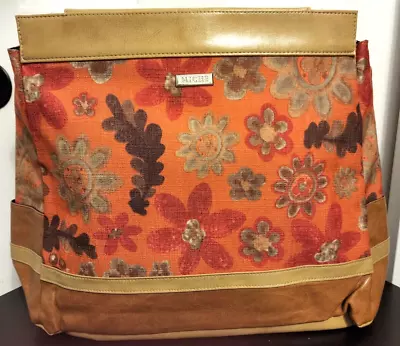 EUC - Miche Prima Shell -  Grace  Retired - Orange Floral Print Faux Leather • $10.95