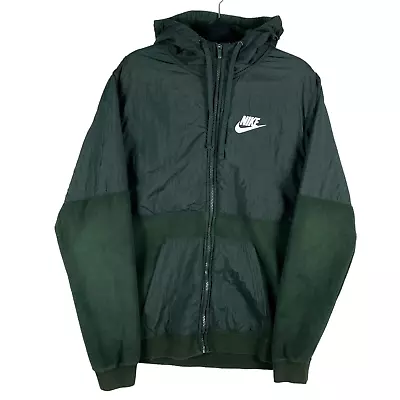 Nike Dark Green Full Zip Fleece Hybrid Hoodie Size M • $49