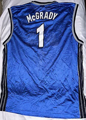 Vtg Reebok Orlando Magic Tracy McGrady NBA Jersey Men's SZ L Blue Early 2000s • $19.99