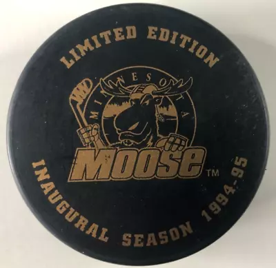 1994-95 Minnesota Moose Inaugural Season Souvenir Hockey Puck Stadium Give-Away • $8.50