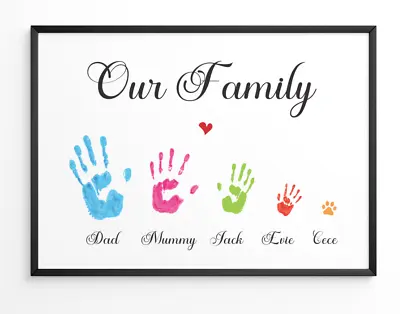 Personalised FRAMED CHRISTMAS Gifts Family Print  Mum Gift For Mummy  Nanny SP05 • £7.99