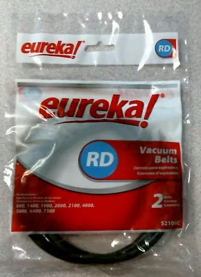 $6.25 • Buy NEW 2 Pack Genuine Eureka RD Vacuum Cleaner Belts 52100C FAST - FREE SHIPPING