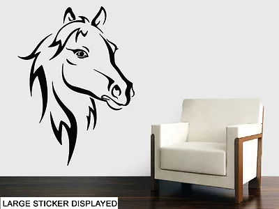 £9.99 • Buy Horses Head Wall Art Vinyl Stickers Pony Horsebox Horse Decals Transfer Murals 