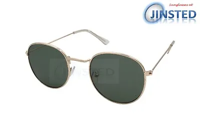 £4.49 • Buy Adult Green Circle Sunglasses Shades 50S 60'S Gold Round Frame UV400 ACI009