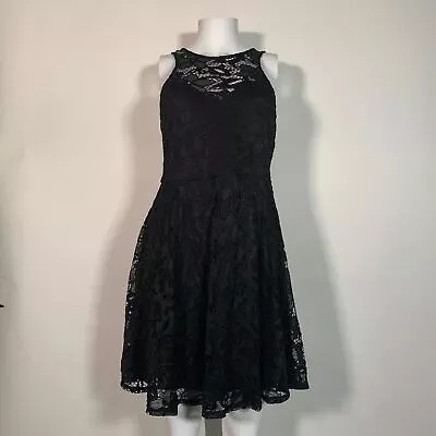 Material Girl Dress Sleeveless Black Mesh Party Sz M • $4.99