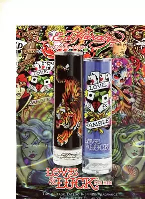 Ed Hardy Cologne Print Ad Ed Hardy Love And Luck Tattoo Inspired Fragrance -art • £2.14