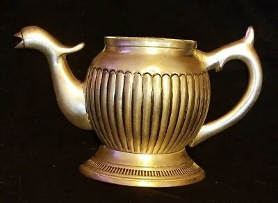 Metal Striped Tea Pot Decorative Wall Hanging Home Decor Handcrafted In India • £6.17