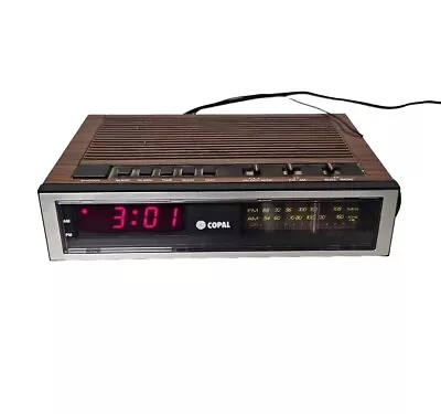 Vintage COPAL Am/Fm Clock Radio Woodgrain Model RD-307R Working Condition  • $39.90