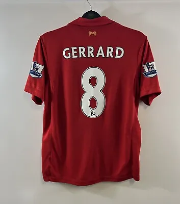 Liverpool Gerrard 8 Home Football Shirt 2012/13 Adults Medium Warrior B411 • £69.99