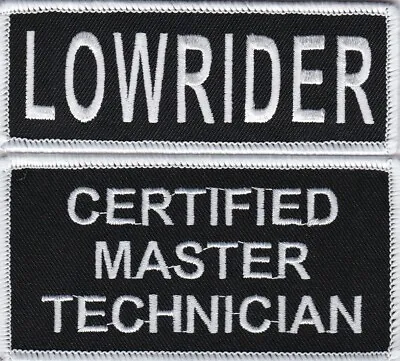 Lowrider Certified Master Technician  Sew/iron On Patch Chevy Cadillac Ford • $12.99