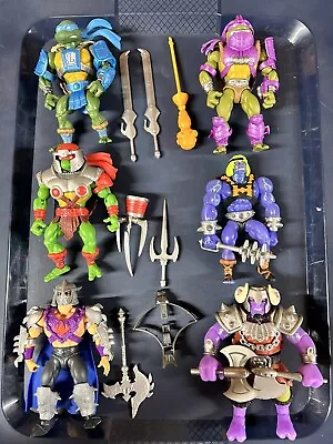 Masters Universe MOTU Origins TMNT Turtles Grayskull Leonardo Raphael Figure Lot • $119.99