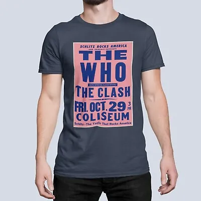 $24.95 • Buy The Who The Clash Vintage 80s Concert Poster T-shirt