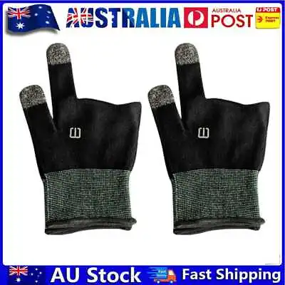$8.25 • Buy 2pcs Sweat Proof Touch Screen Gaming Finger Thumb Sleeve Gloves For PUBG Game AU