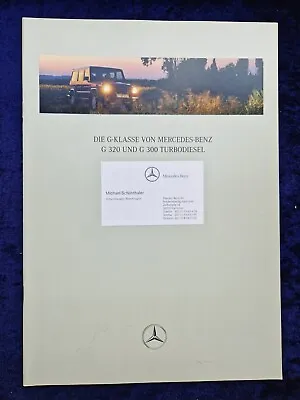 Mercedes G-Class G 320 G 300 Turbo Diesel Brochure 08.1997 • $9.56