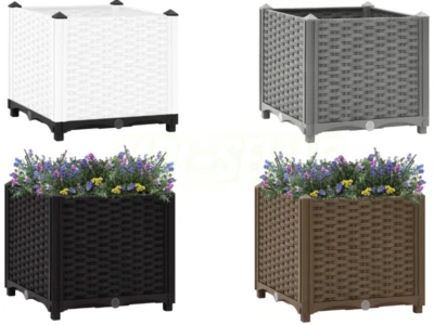 £36.89 • Buy Raised Bed Galvanised Polypropylen Outdoor Planter Vegetable Flower Box Garden