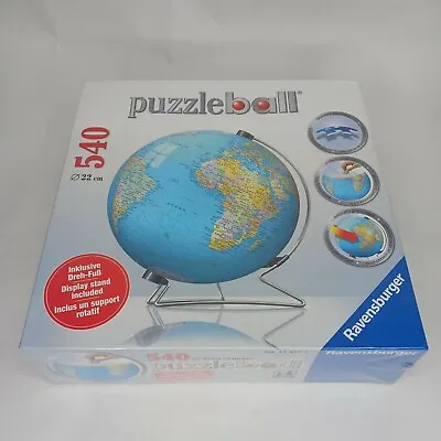 $25 • Buy Ravensburger 3D Earth Puzzle Ball With Display Stand - 540 Pieces New - Sealed
