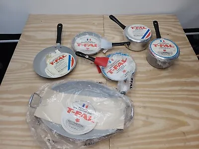 6 Vintage T-Fal Pan Fry Skillet Aluminum Made In France For USA Free Shipping  • $130