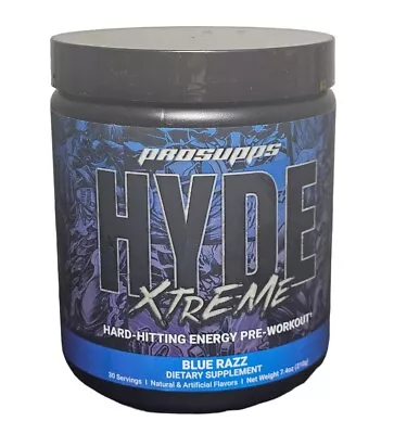 Hyde Xtreme Hard-Hitting Energy Pre Workout Blue Razz 7.4 Oz (210 G) • $24.95