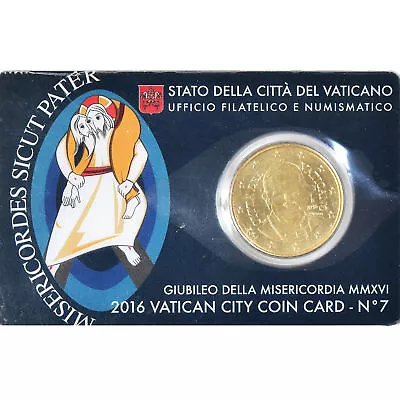 [#1022623] VATICAN CITY 50 Euro Cent 2016 Coin Card N°7 MS Br Ass • $19.44