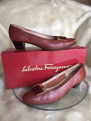 Authentic  Salvatore Ferragamo  Tan Colour Leather  Shoes . Size 7 B • $155