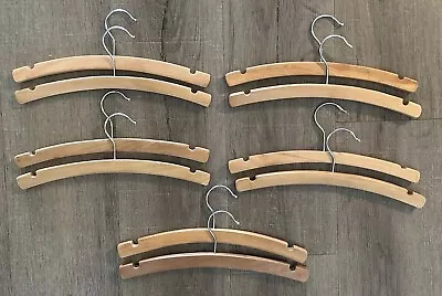 Vintage Wood Hangers 16  Notched Lot Of 6 • $18.99