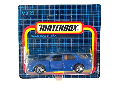 MB-22 Matchbox Blue Saab 9000 Turbo ~ Sealed 1991 Die Cast • $64.95