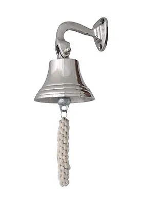 Chrome /Nickle Wall Mounted/Last Order Bell Hanging Door/Ship/Pub Bell 3 /8 Cm • £11.99