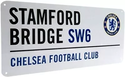 Chelsea FC Street Sign Football Fan Metal Plate Wall Art Soccer Team Door Sign • £6.45
