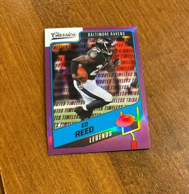 Ed Reed 2021 Classics Timeless Tributes Purple #119 Baltimore Ravens /35 HOF • $9.99