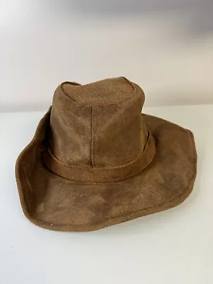 Minnetonka The Aussie Hat Side Snap Genuine Leather Size XL Safari  • $29.99