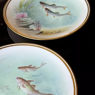 Minton Handpainted Fish Plates – Set Of 2 • $9.99