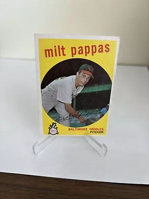 1959 Topps Milt Pappas Card #391 - Baltimore Orioles • $4