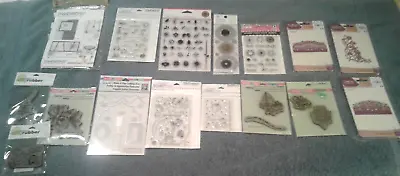 Lot Of 16 StampendousMartha Stewart Crafters Rubber Cling Stamps & Die Cuts • $29.95