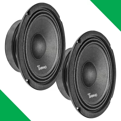 (2) 6.5  Midbass Timpano 600w Tpt-mb6-8 Slim 8 Ohm Car Pro Audio Speakers - Pair • $49.90