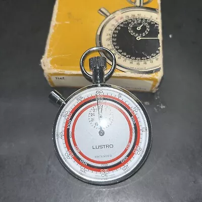 Vintage  LUSTRO Swiss Made Mechanical Wind Up Stop Watch • $29.99