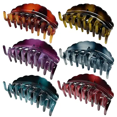 Hair Clips For Women Strong Large Clip Claw Jaw Clamp Grip Thick Hairs X 6 Clips • £7.99