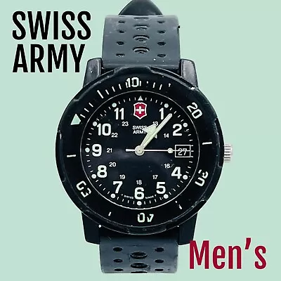 Victorinox Swiss Army Striker Watch 24252 Resin Band Black 100m • $50