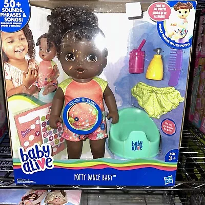 NEW BABY Alive Potty Dance African American Doll AA BLACK Tinkles On Potty TALKS • $169.26