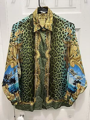 Vintage Gianni Versace Miami Print Shirt S/S 1993 • $3000