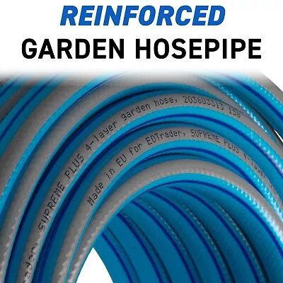 20M Heavy Duty Garden Hose Pipe Reinforced PVC Watering Irrigation Hosepipe 1/2  • £17.59