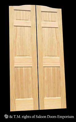 PARLOR BUTLER CAFE DOOR *PINE RAISED 6-PANEL* 36 W FULL HEIGHT Saloon Swinging • $569.99