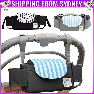 Stroller Baby Organiser Buggy Mummy Bag Pram Pushchair Cup Storage Bottle Holder • $13.91