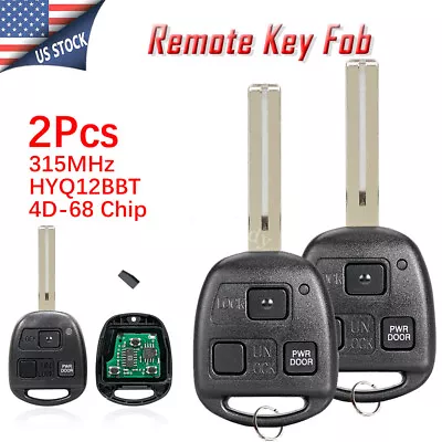 $25.89 • Buy 2X For Lexus RX330 RX350 RX400h RX450h 3B Power Door Remote Car Key Fob HYQ12BBT