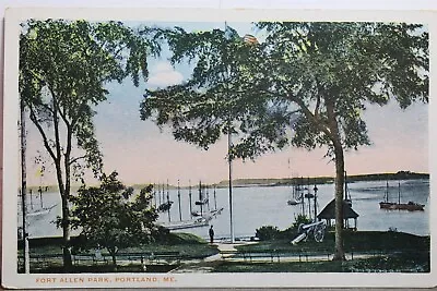 Maine ME Portland Fort Allen Park Postcard Old Vintage Card View Standard Postal • $0.50