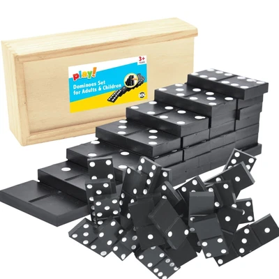 £3.29 • Buy 28 Dominoes Game Set Wooden Box Dominos Kids Childrens Travel Board Pub Plastic 