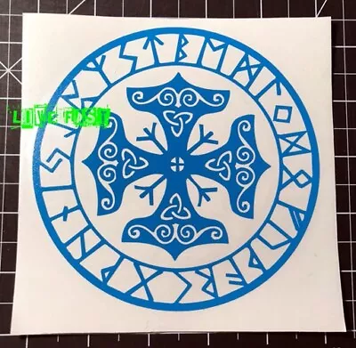 THORS HAMMER DECAL STICKER Asatru Pagan Thor Tyr Viking Norse Nordic Runes Odin • $6.99