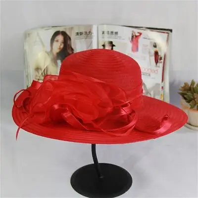 Womens Kentucky Derby Church Hat Dress Fascinator Bridal Organza Tea Party Hats • £12.89