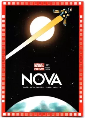 2013 UD Marvel Now!  CUTTING EDGE VARIANT COVER  Card #124-MA...NOVA #1 • $4