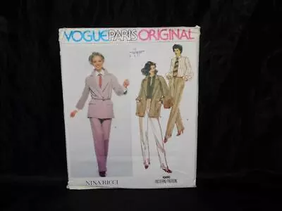 Vintage Vogue 1986 Size 14 Nina Ricci Paris Original Sewing Pattern Uncut Jacket • $9.99